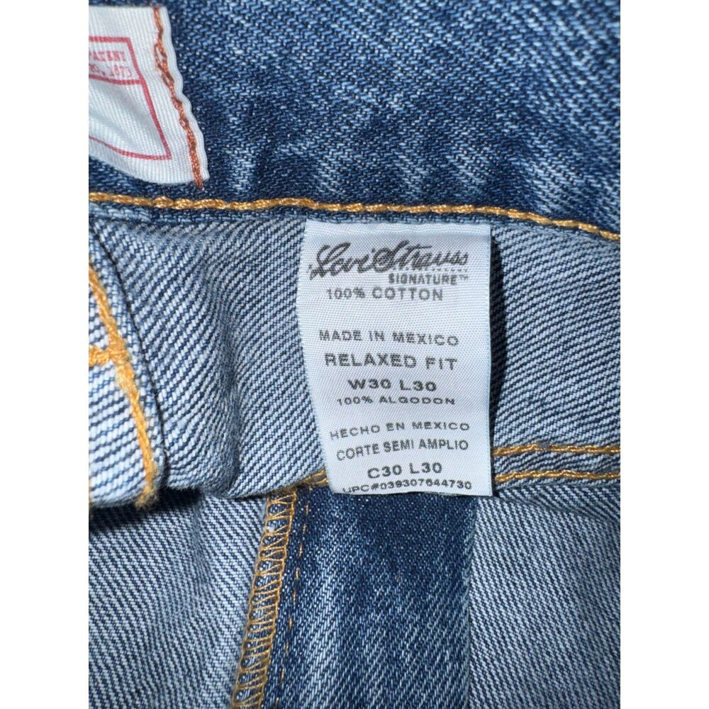 NEW Levi Strauss Signature Jeans Mens 30x30 Relaxed Fit Blue Denim NWT - Picture 4 of 4